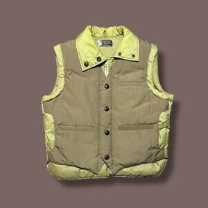 Vintage Puffer Vest Duck Down Western Ski Daddle 70s 80s Full Zip Puff Jacket